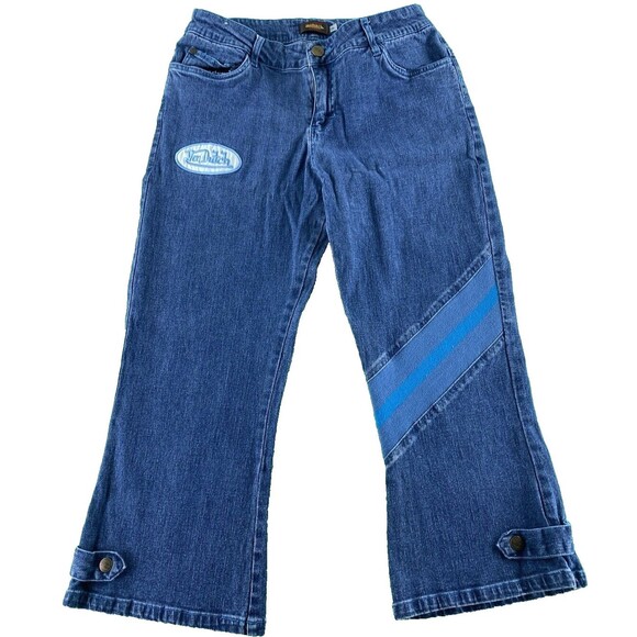 Vintage Von Dutch Y2K Womens 6 Jeans Cropped Wide Leg Skater Streetwear 2000s - Picture 15 of 15